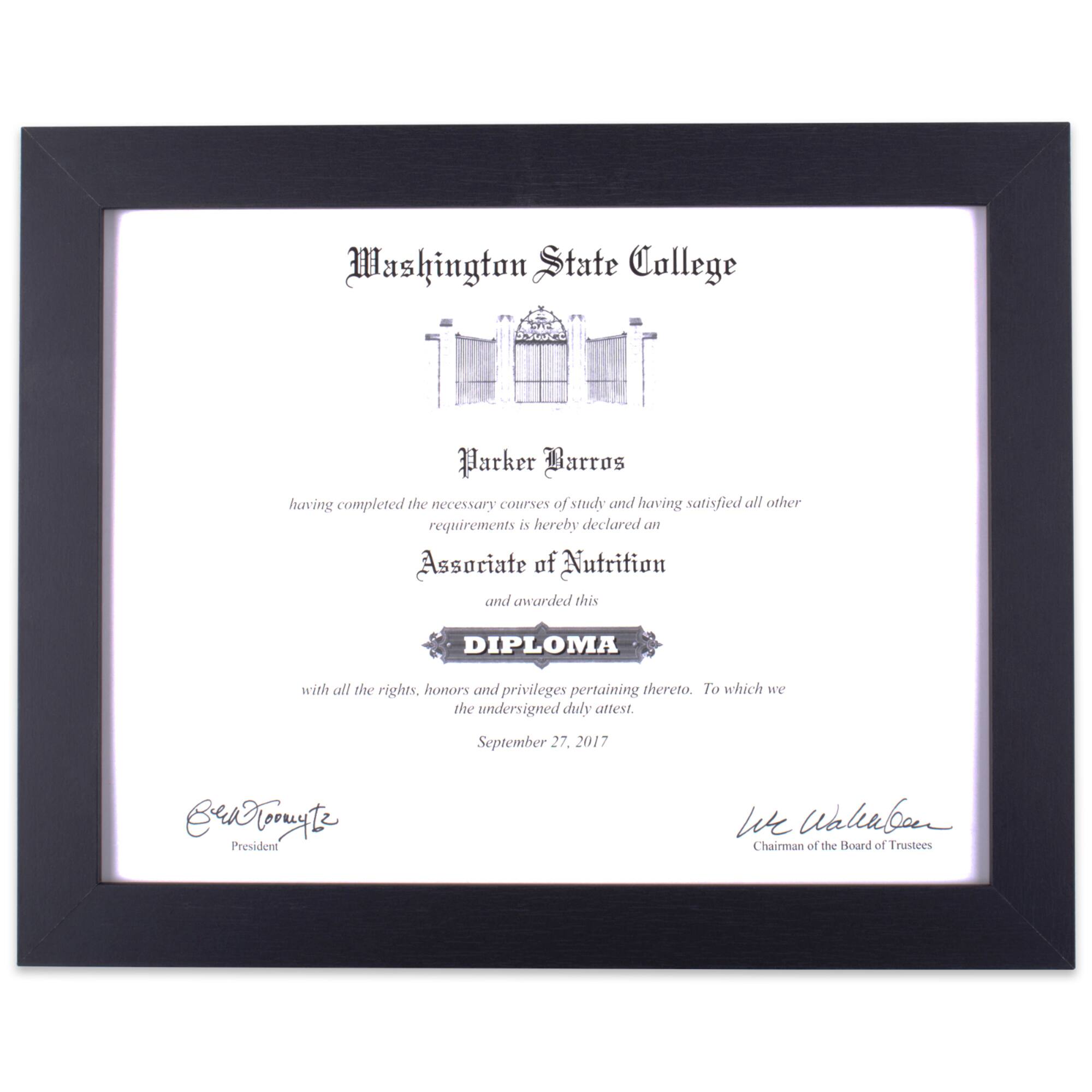 DII® Black 8.5" x 11" Document Frame
